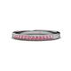 1 - Janice 1.70 mm Pink Tourmaline 13 Stone Wedding Band 