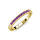3 - Janice 1.70 mm Amethyst 13 Stone Wedding Band 