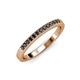 3 - Janice 1.70 mm Black Diamond 13 Stone Wedding Band 