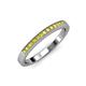 3 - Janice 1.70 mm Yellow Sapphire 13 Stone Wedding Band 