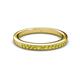 2 - Janice 1.70 mm Yellow Diamond 13 Stone Wedding Band 