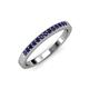 3 - Janice 1.70 mm Blue Sapphire 13 Stone Wedding Band 