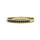 1 - Janice 1.70 mm Blue Sapphire 13 Stone Wedding Band 