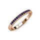3 - Janice 1.70 mm Blue Sapphire 13 Stone Wedding Band 