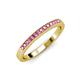 3 - Janice 1.70 mm Pink Sapphire 13 Stone Wedding Band 