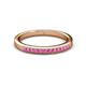 2 - Janice 1.70 mm Pink Sapphire 13 Stone Wedding Band 