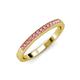 3 - Janice 1.70 mm Pink Tourmaline 13 Stone Wedding Band 