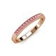 3 - Janice 1.70 mm Pink Tourmaline 13 Stone Wedding Band 