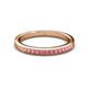 2 - Janice 1.70 mm Pink Tourmaline 13 Stone Wedding Band 
