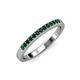 3 - Janice 1.70 mm Emerald 13 Stone Wedding Band 