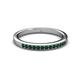 2 - Janice 1.70 mm Emerald 13 Stone Wedding Band 
