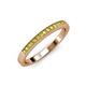 3 - Janice 1.70 mm Yellow Diamond 13 Stone Wedding Band 
