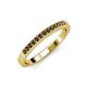 3 - Janice 1.70 mm Smoky Quartz 13 Stone Wedding Band 