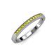 3 - Janice 1.70 mm Yellow Diamond 13 Stone Wedding Band 