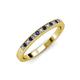 3 - Janice Blue Sapphire and Diamond Wedding Band 