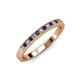3 - Janice Blue Sapphire and Diamond Wedding Band 
