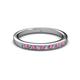 2 - Janice Pink Sapphire and Diamond Wedding Band 