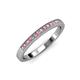 3 - Janice Pink Tourmaline and Diamond Wedding Band 