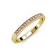 3 - Janice Pink Tourmaline and Diamond Wedding Band 