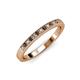 3 - Janice Smoky Quartz and Diamond Wedding Band 