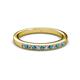 2 - Janice London Blue Topaz and Diamond Wedding Band 