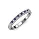 3 - Janice Blue Sapphire and Diamond Wedding Band 