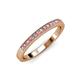 3 - Janice Pink Tourmaline and Diamond Wedding Band 