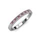 3 - Janice Rhodolite Garnet and Diamond Wedding Band 