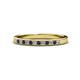 1 - Janice Blue Sapphire and Diamond Wedding Band 
