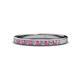 1 - Janice Pink Sapphire and Diamond Wedding Band 