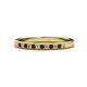 1 - Janice Red Garnet and Diamond Wedding Band 