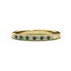 1 - Janice Emerald and Diamond Wedding Band 