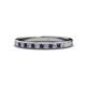 1 - Janice Blue Sapphire and Diamond Wedding Band 