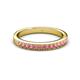 2 - Janice 2.00 mm Round Pink Tourmaline 13 Stone Wedding Band 