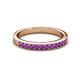 2 - Janice 2.00 mm Round Amethyst 13 Stone Wedding Band 