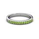 2 - Janice 2.00 mm Round Peridot 13 Stone Wedding Band 