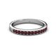 2 - Janice 2.00 mm Round Red Garnet 13 Stone Wedding Band 