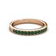 2 - Janice 2.00 mm Round Emerald 13 Stone Wedding Band 