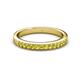 2 - Janice 2.00 mm Round Yellow Diamond 13 Stone Wedding Band 