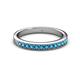 2 - Janice 2.00 mm Round London Blue Topaz 13 Stone Wedding Band 