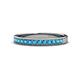 1 - Janice 2.00 mm Round London Blue Topaz 13 Stone Wedding Band 