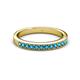2 - Janice 2.00 mm Round London Blue Topaz 13 Stone Wedding Band 
