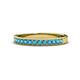1 - Janice 2.00 mm Round London Blue Topaz 13 Stone Wedding Band 