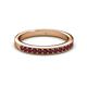 2 - Janice 2.00 mm Round Ruby 13 Stone Wedding Band 