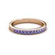 2 - Janice 2.00 mm Round Tanzanite 13 Stone Wedding Band 