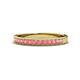1 - Janice 2.00 mm Round Pink Tourmaline 13 Stone Wedding Band 