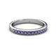 2 - Janice 2.00 mm Round Iolite 13 Stone Wedding Band 