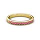 2 - Janice 2.00 mm Round Rhodolite Garnet 13 Stone Wedding Band 