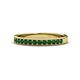 1 - Janice 2.00 mm Round Emerald 13 Stone Wedding Band 