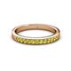 2 - Janice 2.00 mm Round Yellow Diamond 13 Stone Wedding Band 